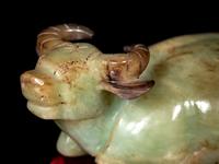 A Chinese Hardstone Figure of a Recumbent Ox