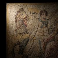 A Roman Mosaic Panel with Hippolytus and Phaedra