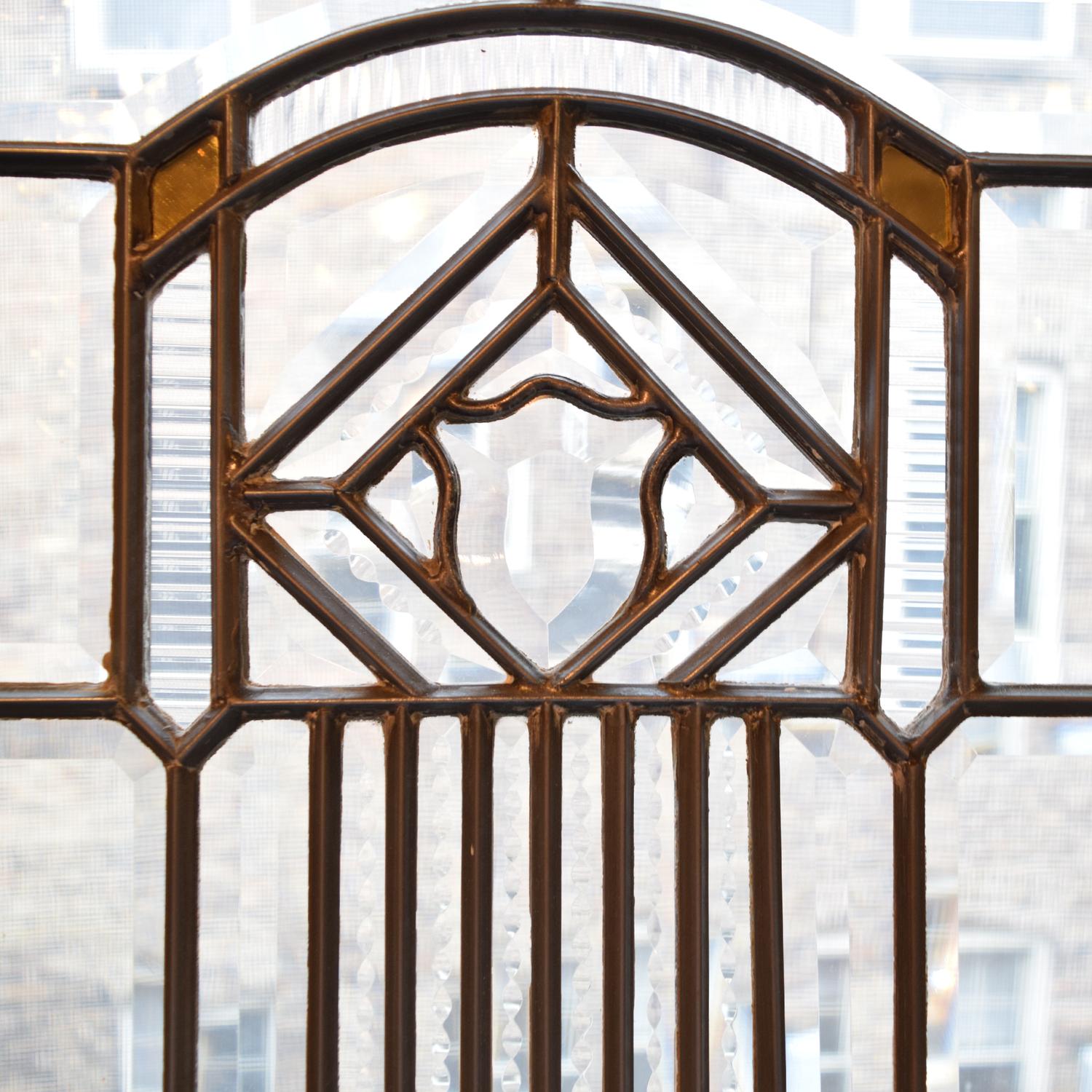 A Pair of Leaded Glass Doors 60" W x 1.75" D x 84" H — United States, Early 20th Century