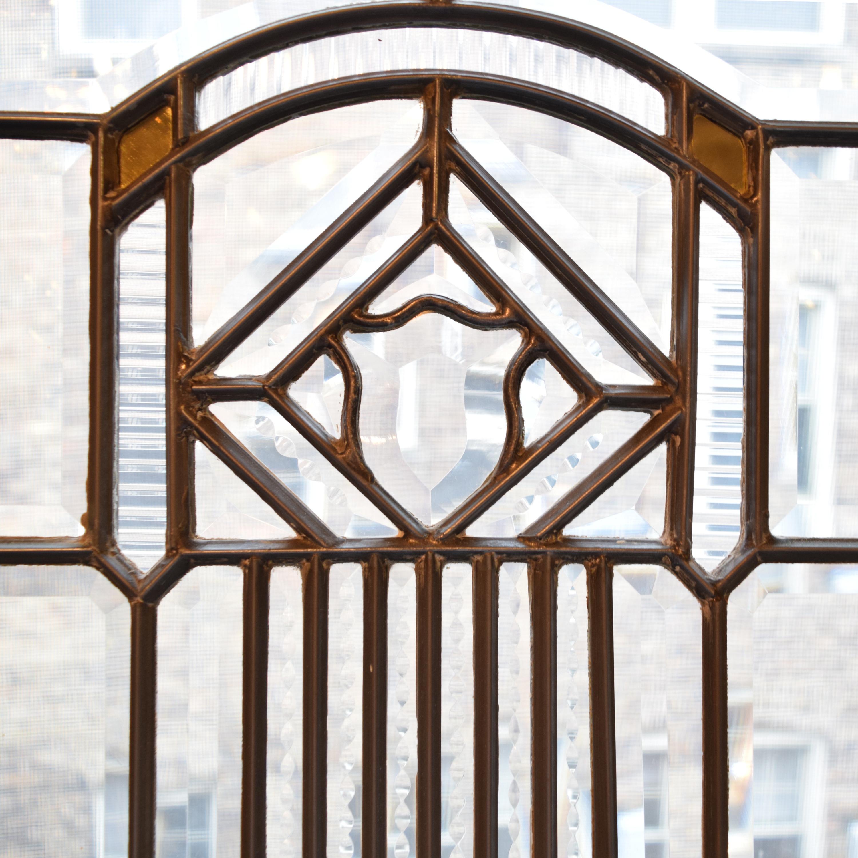 A Pair of Leaded Glass Doors 60" W x 1.75" D x 84" H — United States, Early 20th Century