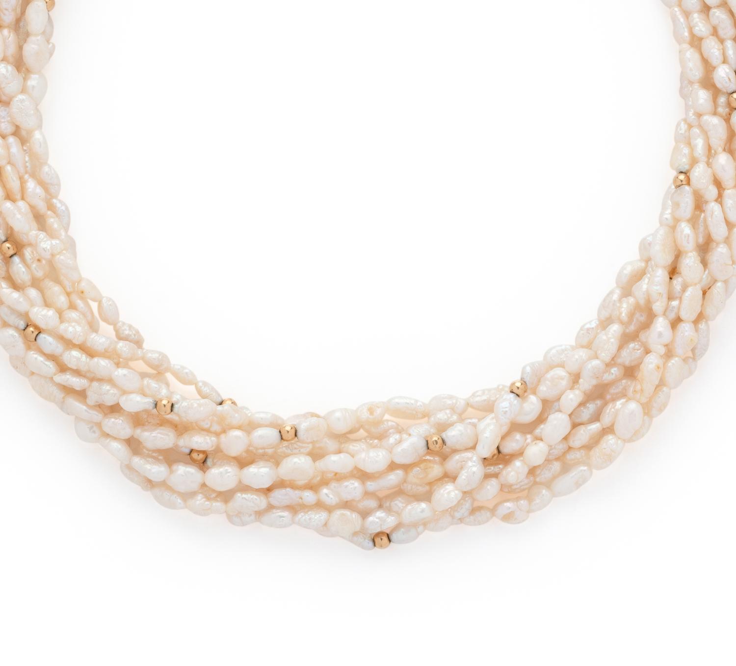 KESHI PEARL TORSADE NECKLACE