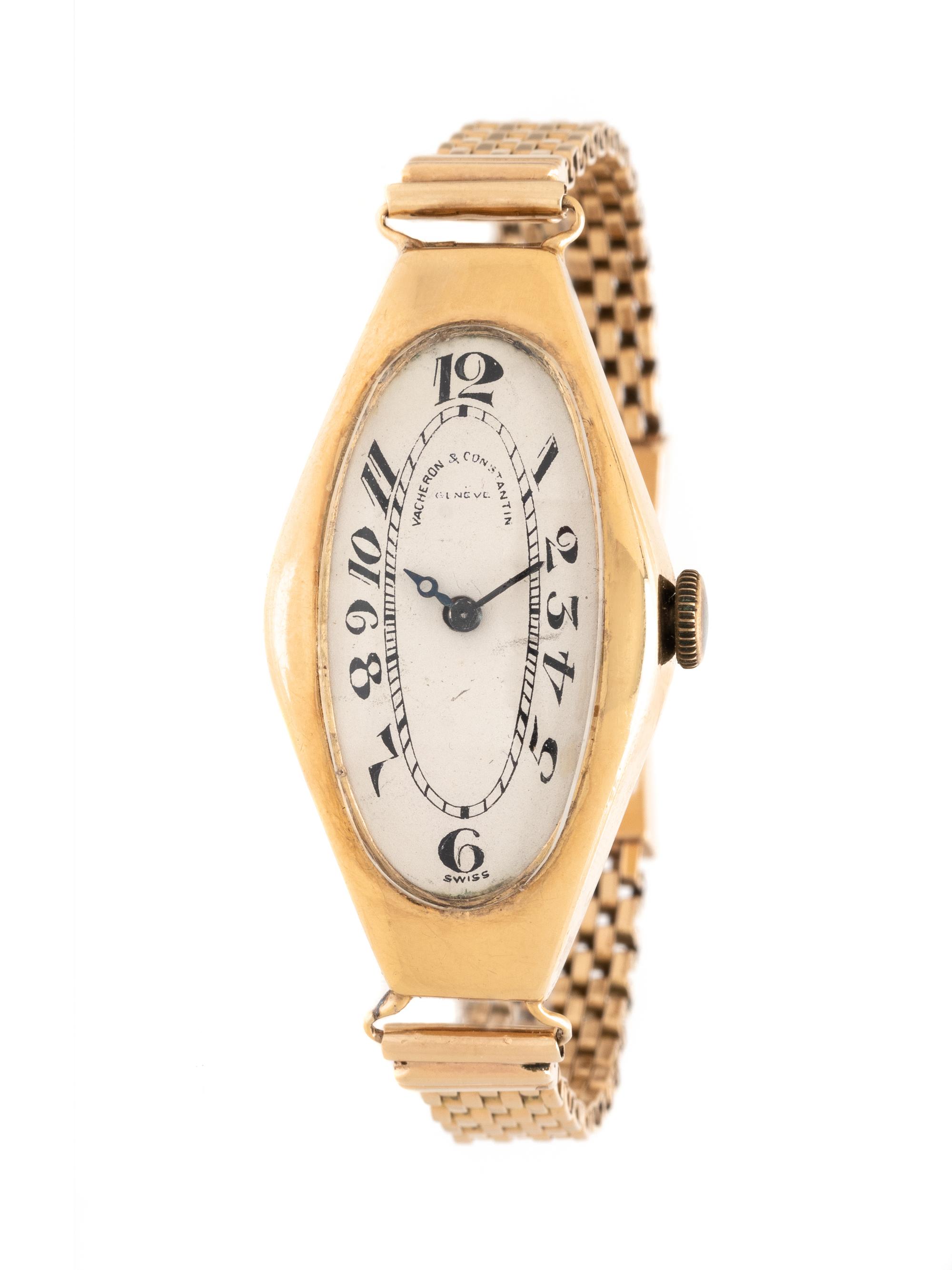 VACHERON CONSTANTIN, 18K YELLOW GOLD TONNEAU WATCH