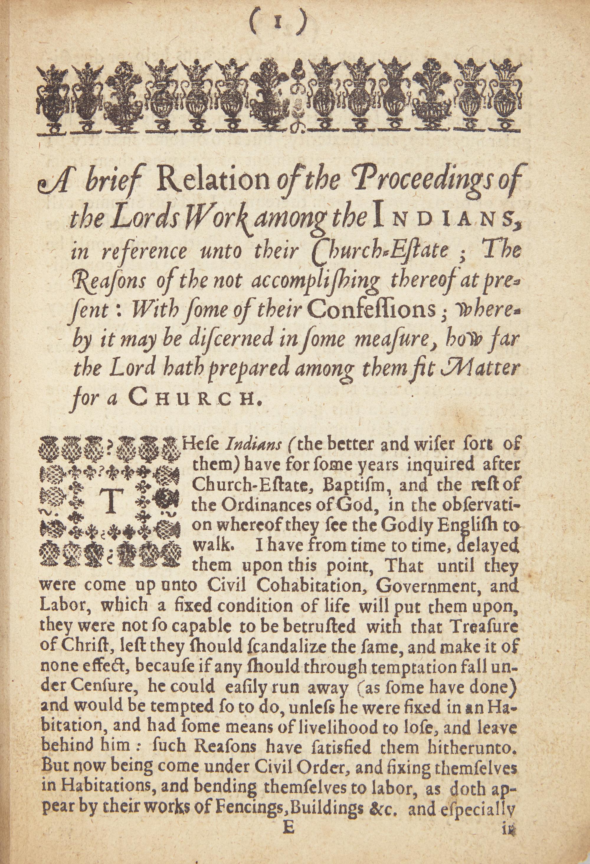 [Native-Americana] Eliot, John, and Thomas Mayhew. Tears of Repentance: Or, a further Narrative of the Progress of the Gospel Amongst the Indians in New-England...