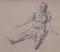 Katherine Schimdt, (American, 1898-1978) — Seated Woman Holding String, 1935