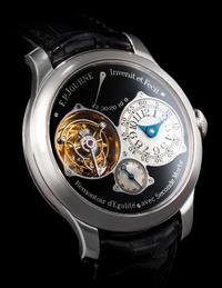 A RARE AND IMPORTANT F.P. JOURNE, PLATINUM 'TOURBILLON SOUVERAIN BLACK LABEL' WATCH