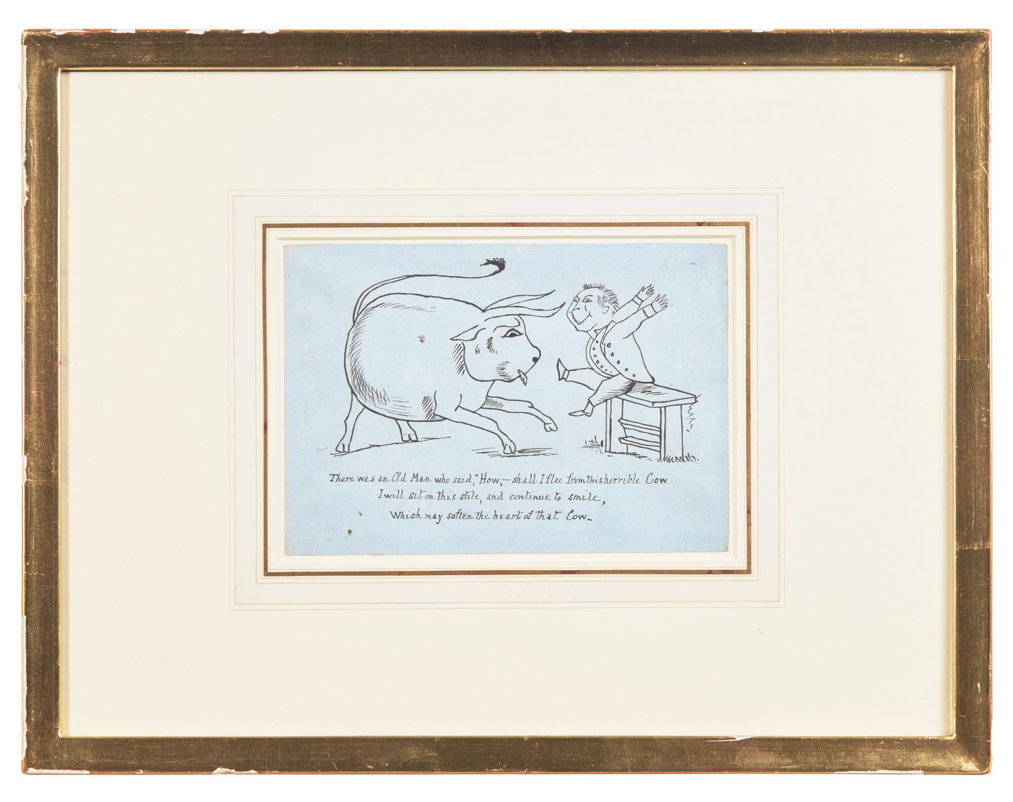 Lear, Edward. Original Drawing and Limerick