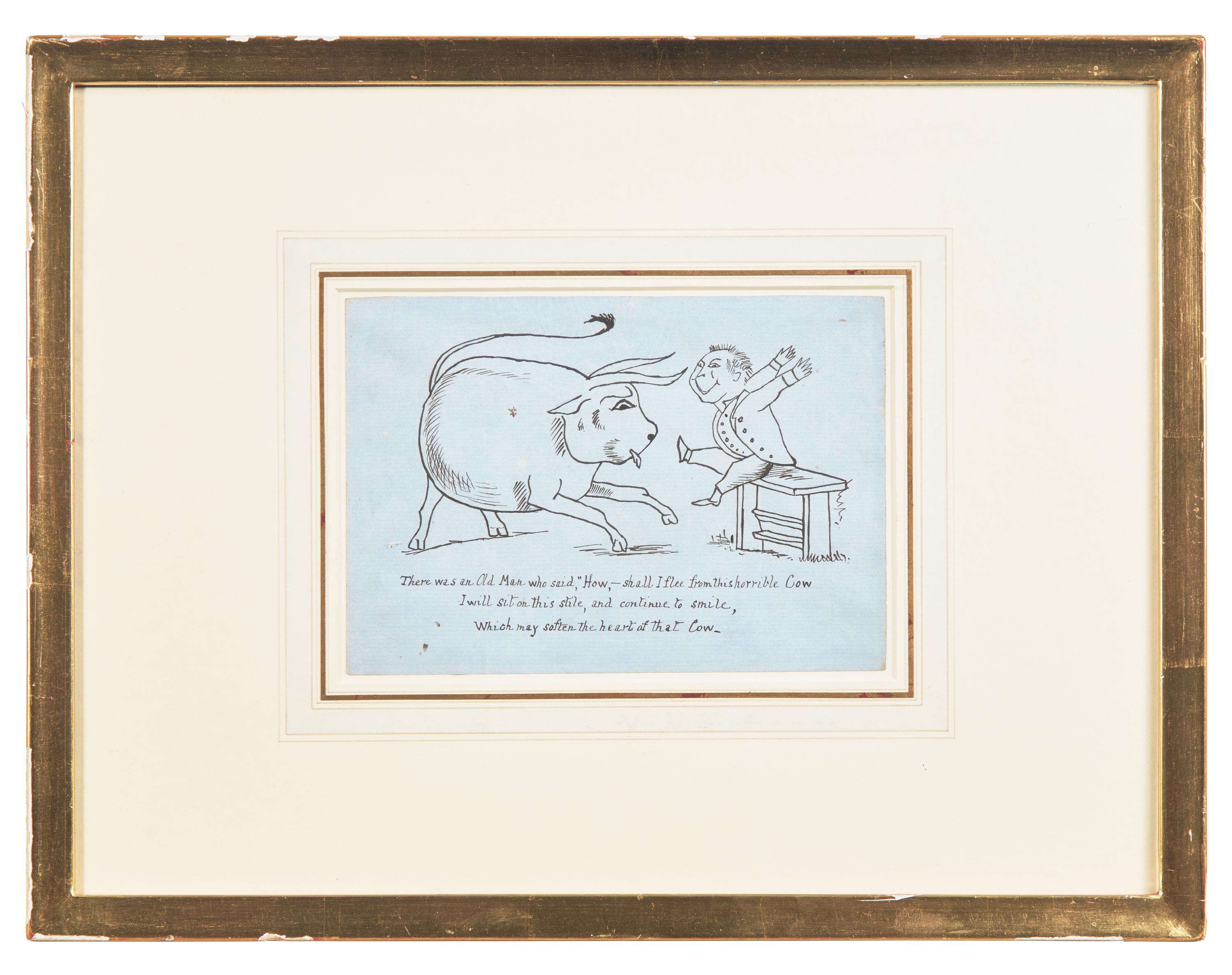 Lear, Edward. Original Drawing and Limerick