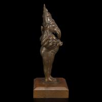An Indian brass standing figure of Ganesh 铜塑象头神 19th century ????
