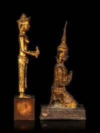 Two Southeast Asian Gilt Bronze Figures