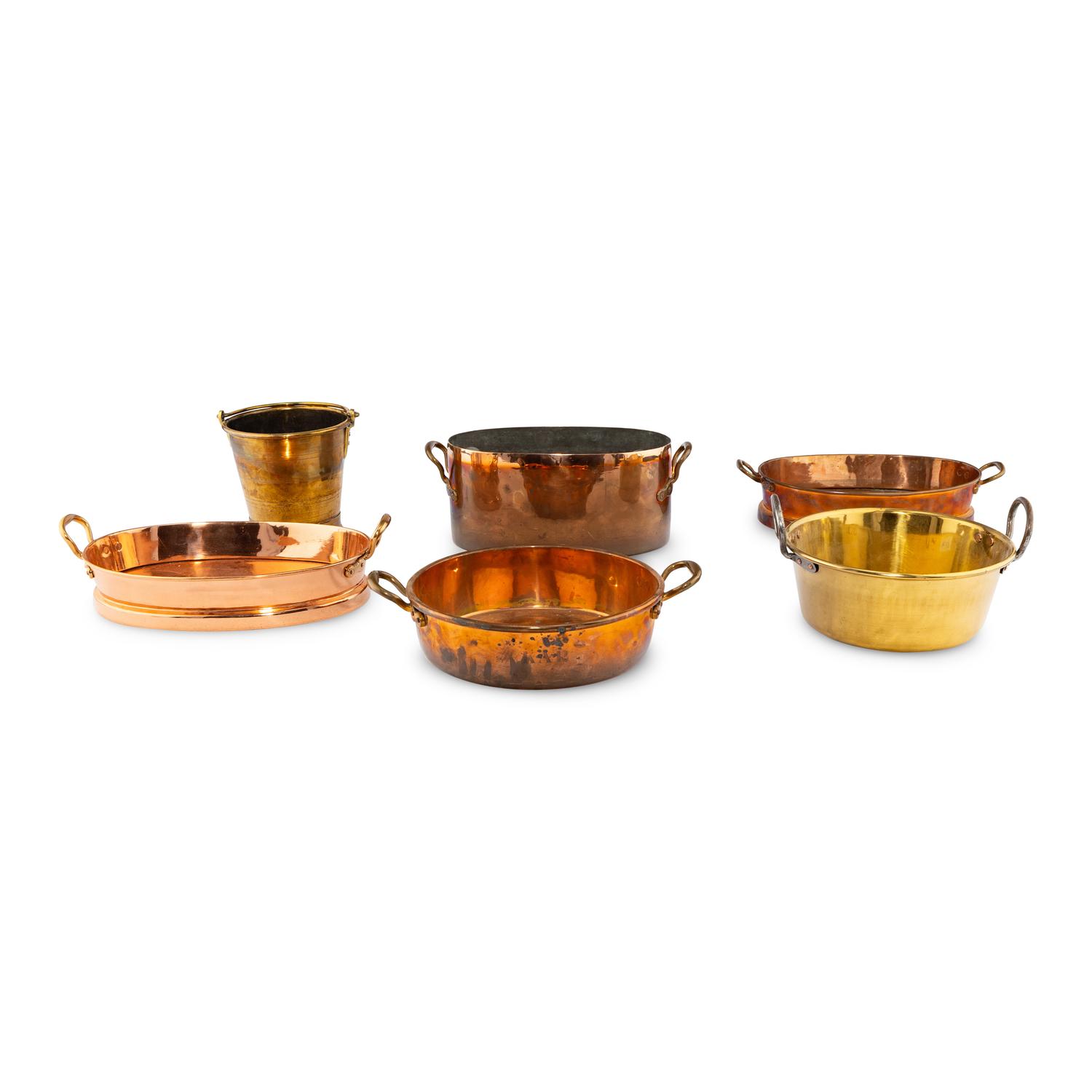 A Group of Seven Brass and Copper Articles