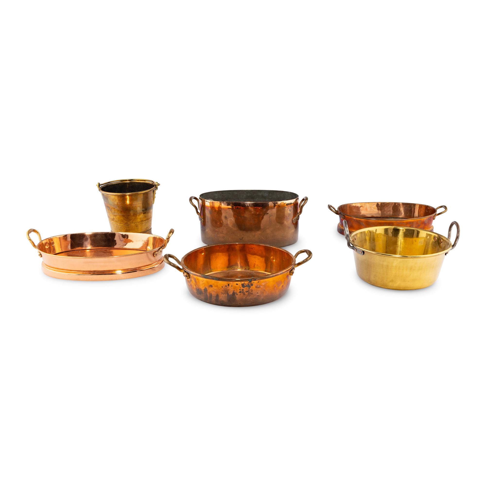 A Group of Seven Brass and Copper Articles