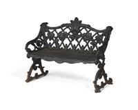A Cast Iron Garden Bench