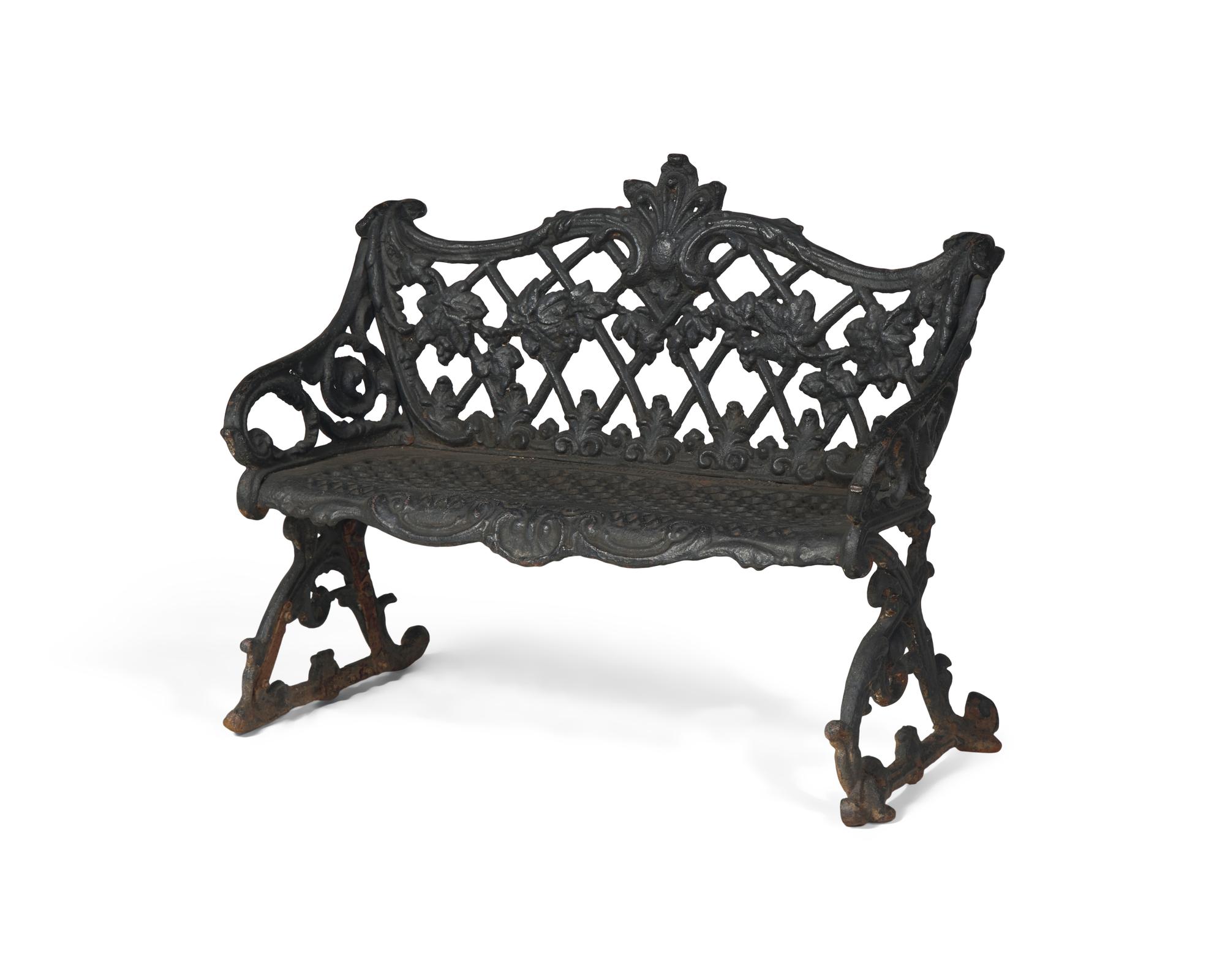 A Cast Iron Garden Bench