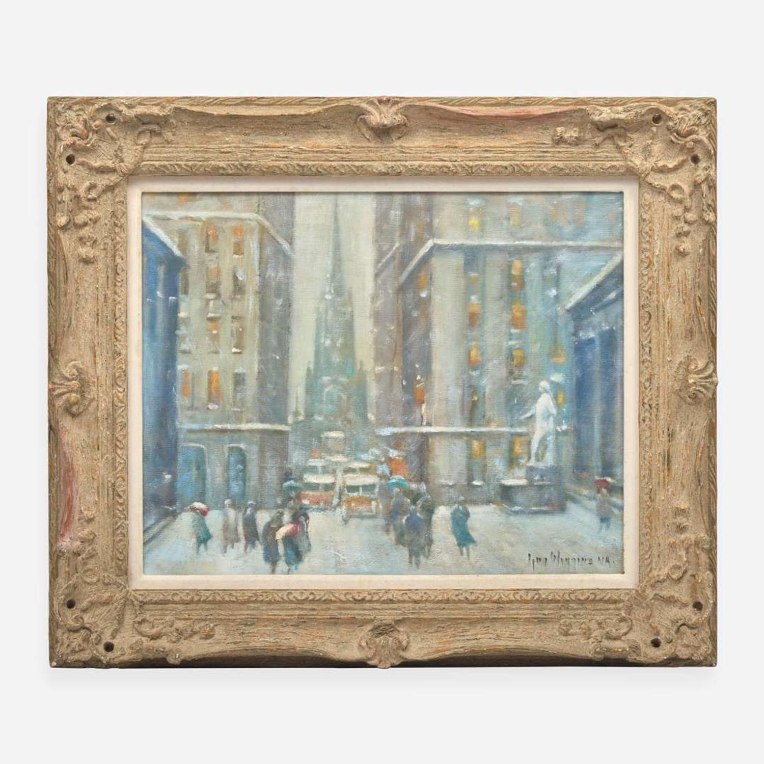 Guy Carleton Wiggins (American, 1883–1962) Wall St. – Old Trinity