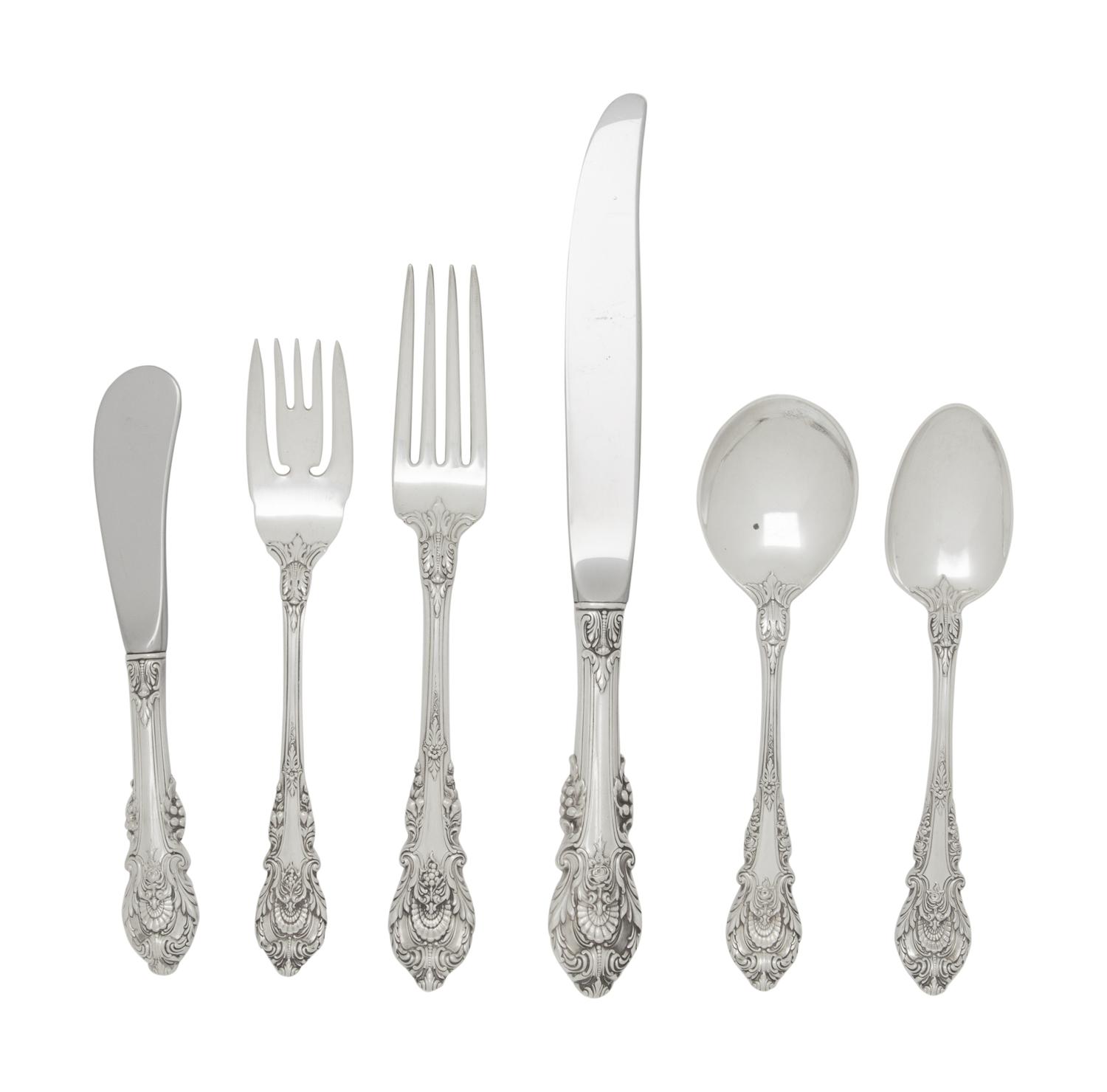 An American Silver Flatware Service