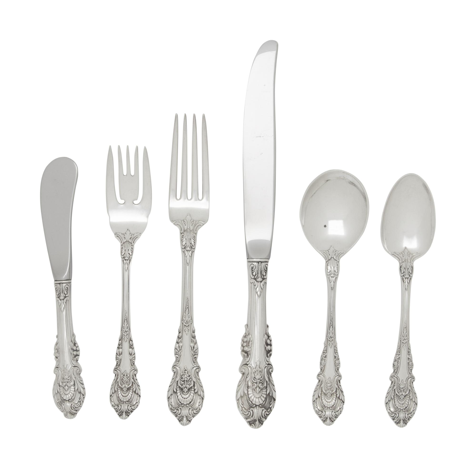 An American Silver Flatware Service