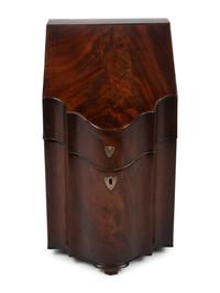 A George III Mahogany Cutlery Box
