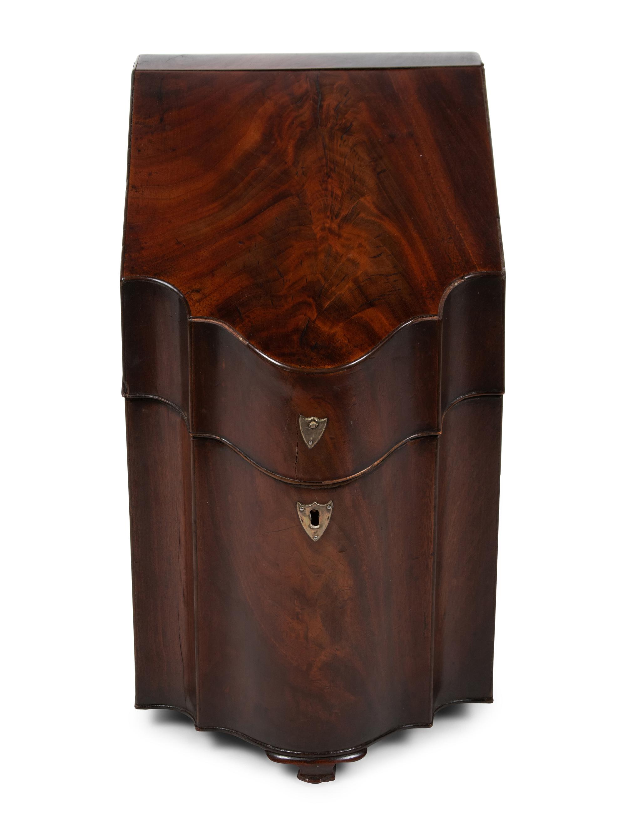 A George III Mahogany Cutlery Box