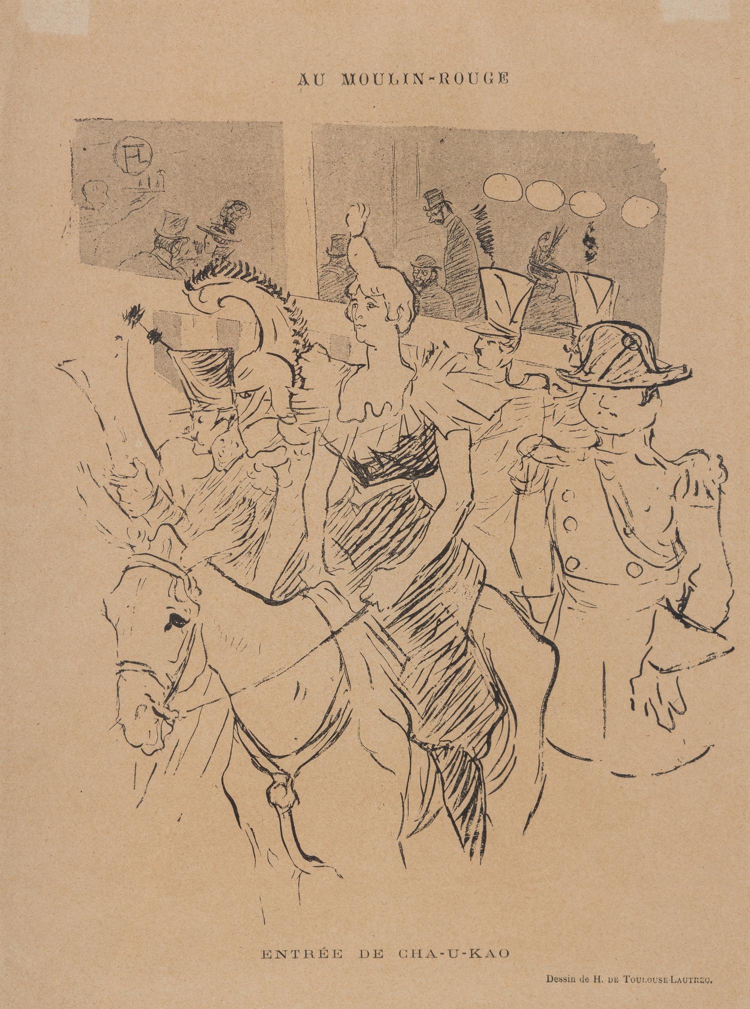 A Group of Three Prints from Le Rire ( Baron Dans Le Charbonniers , Entree de Cha-U-Kao , and Chocolat Dansant Dans Un Bar )
