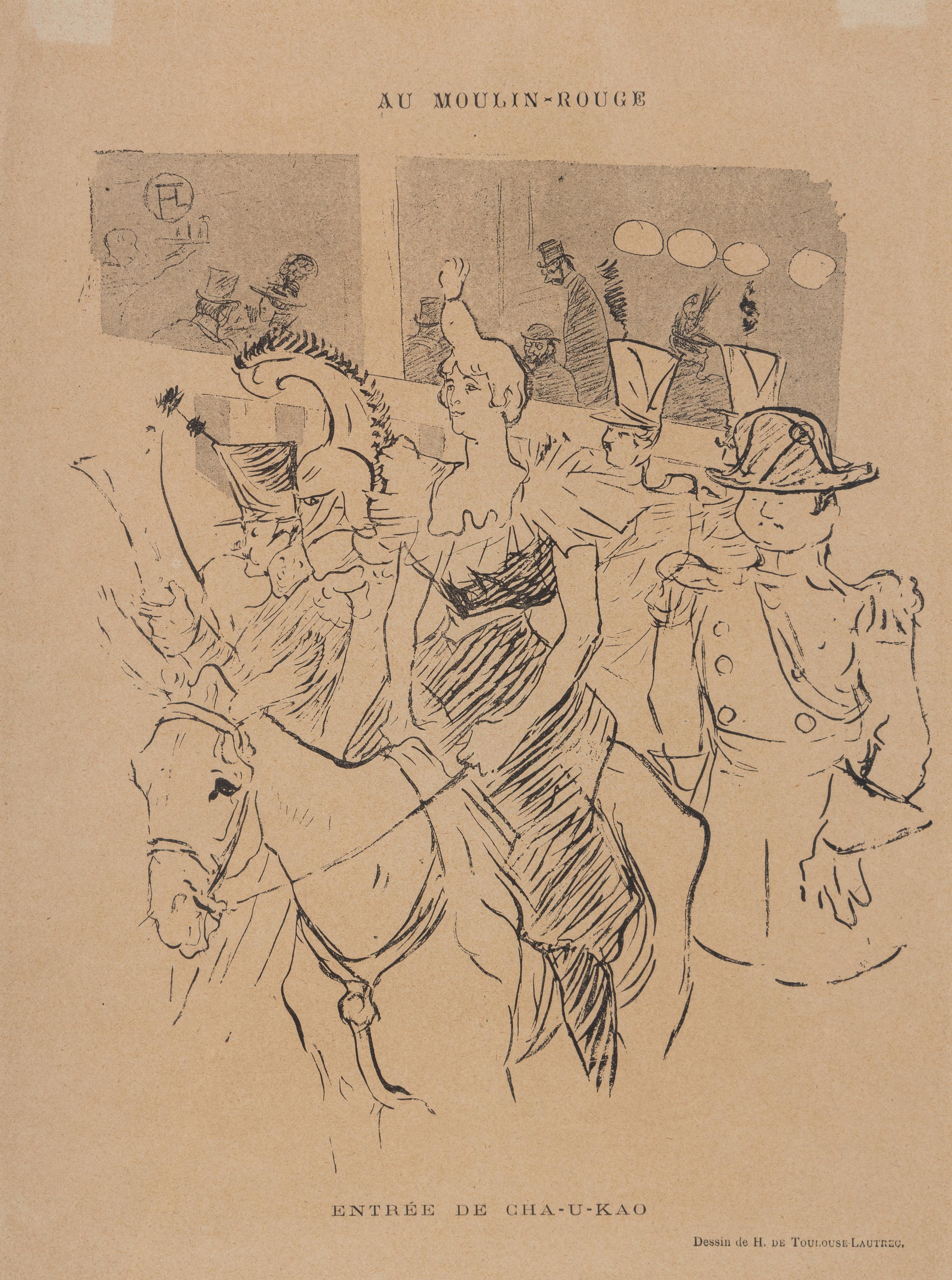 A Group of Three Prints from Le Rire ( Baron Dans Le Charbonniers , Entree de Cha-U-Kao , and Chocolat Dansant Dans Un Bar )