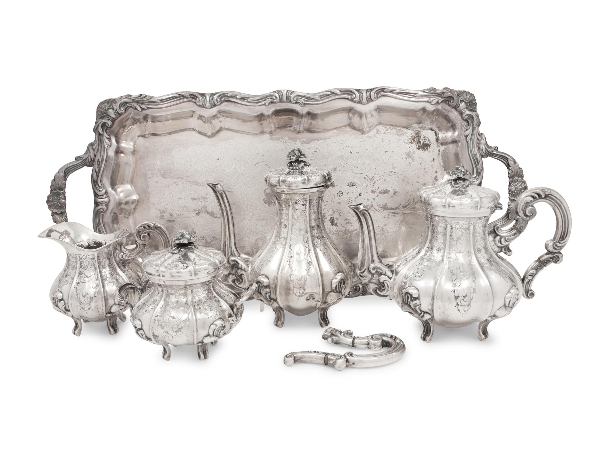 A Continental Silver Four-Piece Tea and Coffee Service