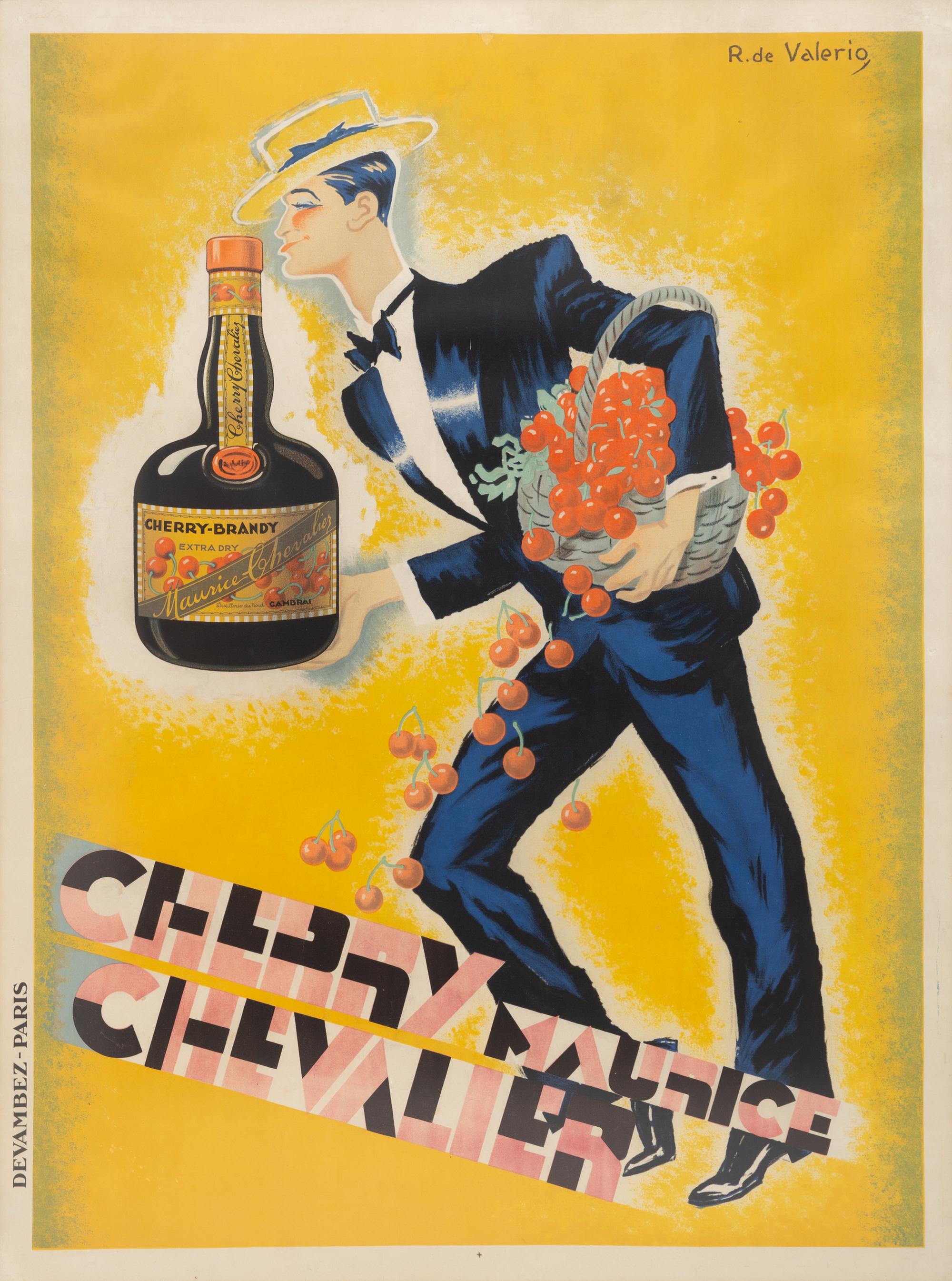 Cherry Maurice Chevalier, Advertising Poster, printed by Devambez, Paris