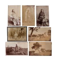 [NATIVE AMERICANS]. [LENNY & SAWYERS, photographers, attributed]. An exceptional group of 30 silver gelatin photographs of Kiowa. Ca 1890s.