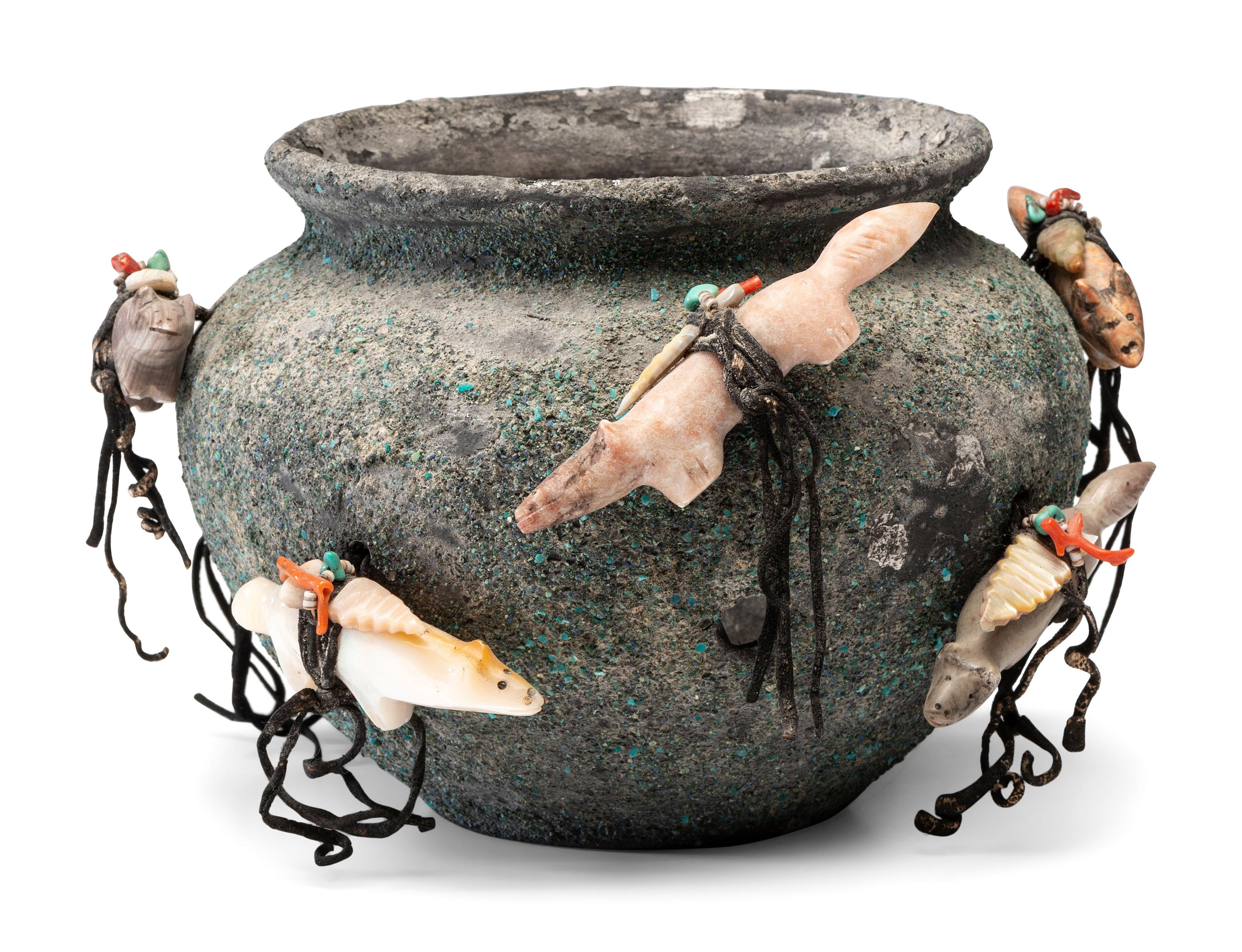 Zuni Fetish Pottery Jar