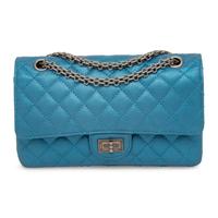 CHANEL, METALLIC BLUE 2.55 REISSUE FLAP BAG