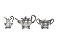 A William IV Silver Three-Piece Tea Service