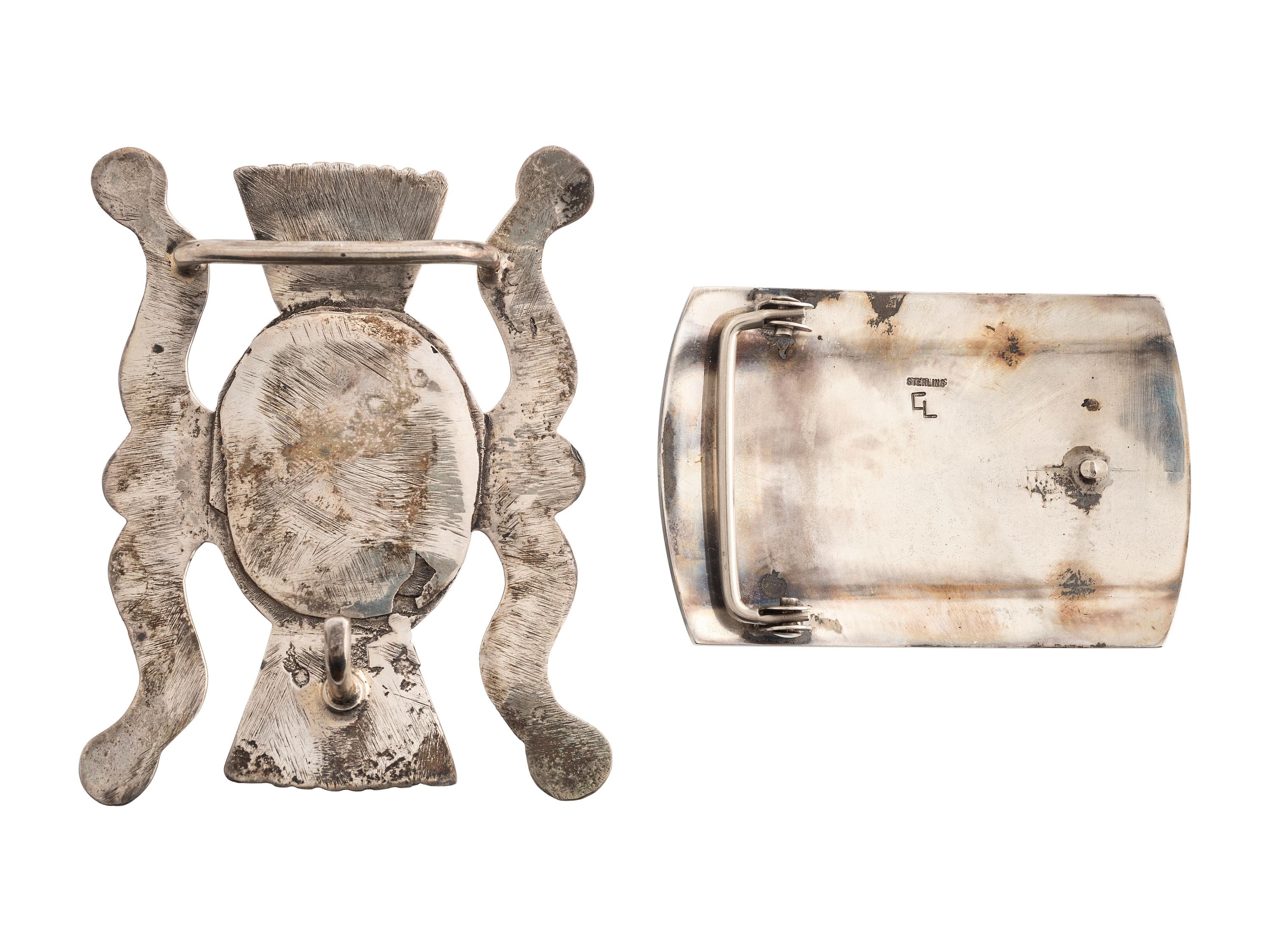 Navajo and Hopi Silver Belt Buckles
