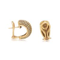 ALEX SEPKUS, YELLOW GOLD HALF HOOP EARCLIPS