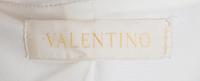 A Valentino Cream Wool Tuxedo Peplum Jacket, Size 10.