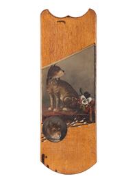 Two Paint Decorated Wood Panels