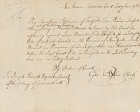 PITKIN, George (d.1806). Document signed ("Geo Pitkin Clerk"). New Haven, February 1768.