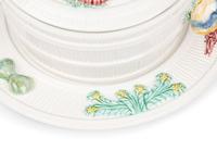 A Mottahedeh Glazed Earthenware Seafood Tureen and Tray