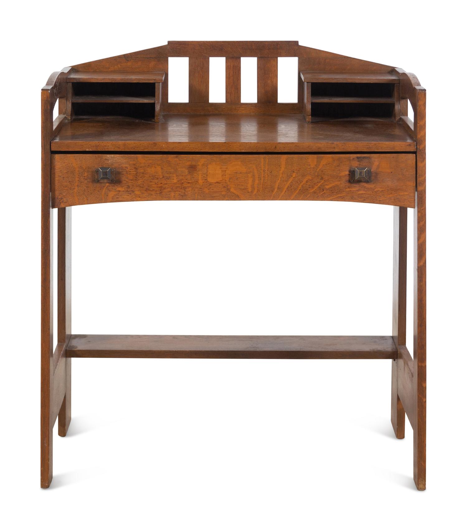 An Arts and Crafts Oak Writing Desk