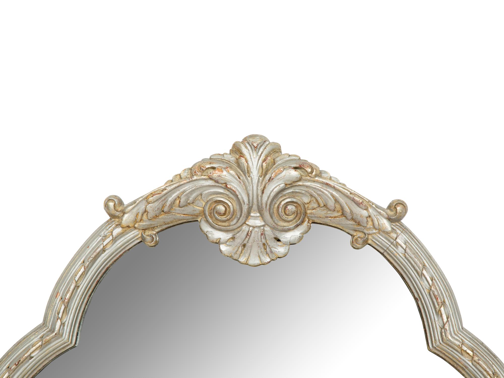 A Silvered Wood Mirror