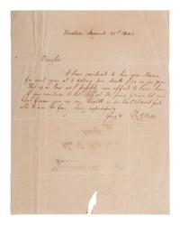 [AFRICAN AMERICANA]. Letter about the hire of enslaved person. Forestville, [NC], 31 December 1846.
