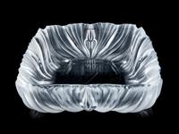 A Lalique Molded and Frosted Glass Center Bowl