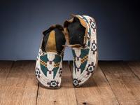 Cheyenne Beaded Hide Moccasins