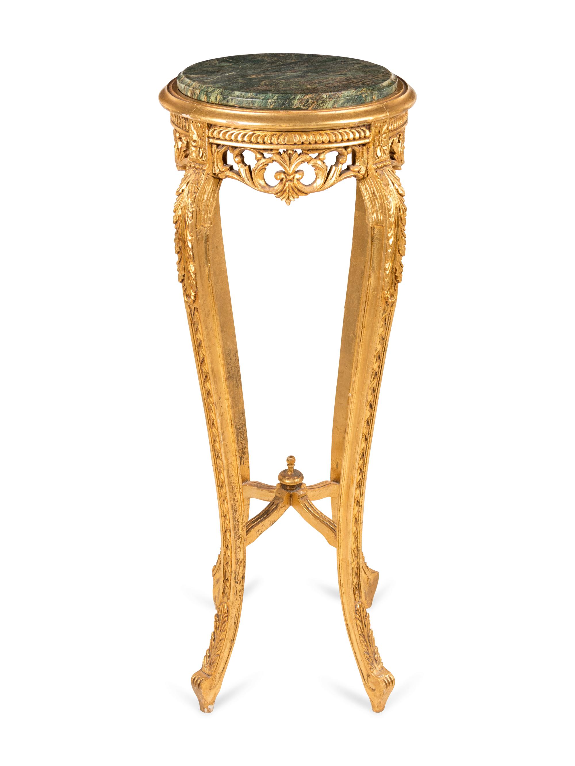 A Louis XV Style Giltwood Pedestal