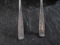 Navajo Heavily Stamped Silver Salad Server, with UITA22 Stamp
