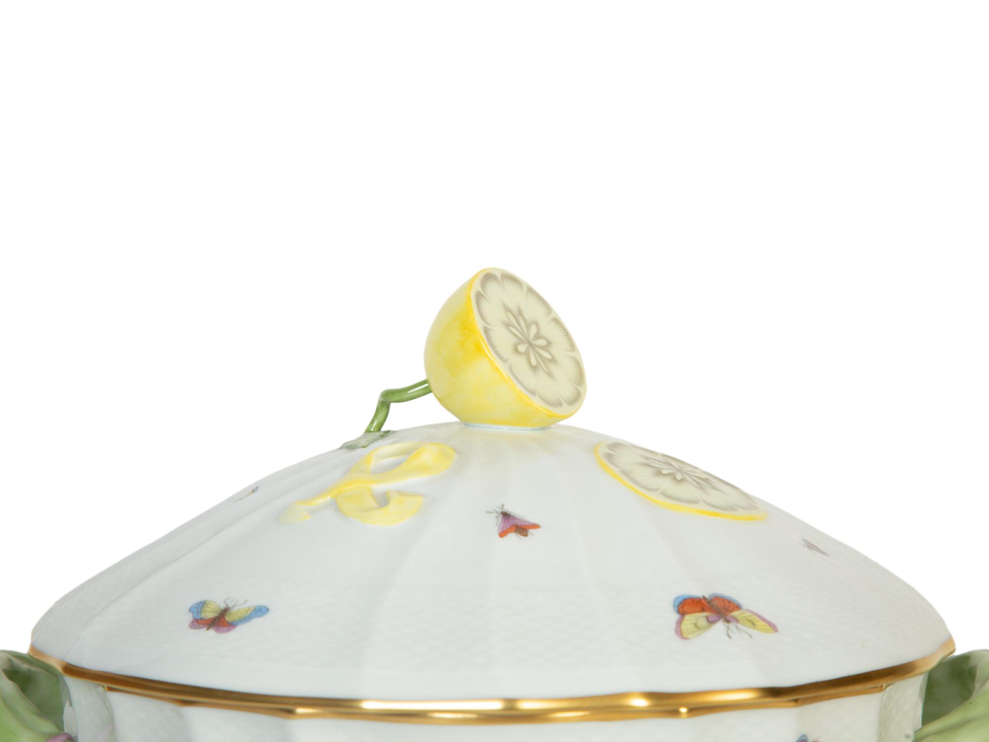 A Herend Porcelain Rothschild Covered Tureen and Underplate — 20th Century