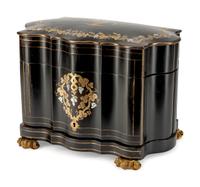 A French Inlaid and Ebonized Cave de Liqueur
