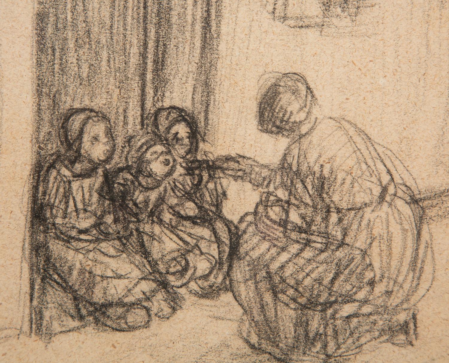 Jeune Femme aux Trois Enfants and Études des figures (a double-sided drawing)