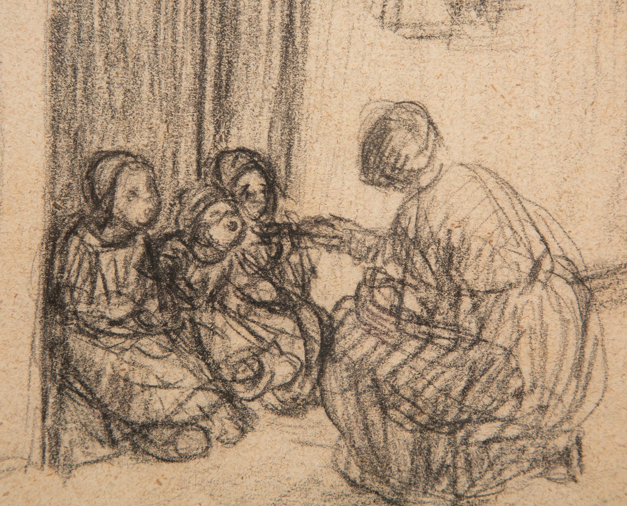 Jeune Femme aux Trois Enfants and Études des figures (a double-sided drawing)