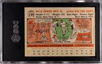 A 1956 Topps Willie Mays Baseball Card No. 130 Gray Back (SGC 4 VG-EX)
