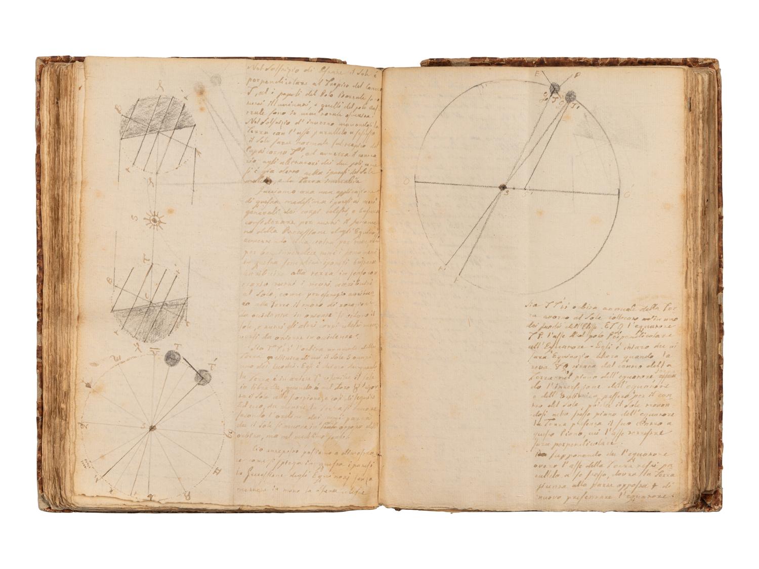 [MANUSCRIPT - ASTRONOMY]. ORIANI, Barnaba (1752-1832). Italian manuscript on astronomy. [Italy, ca 1790].