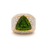 PERIDOT AND DIAMOND RING